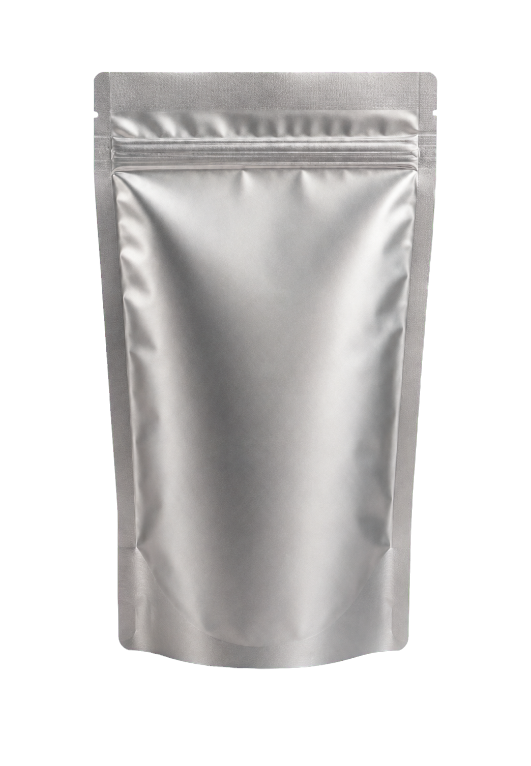 Silver 300 g private label creatine pouch packaging on transparent background Australia